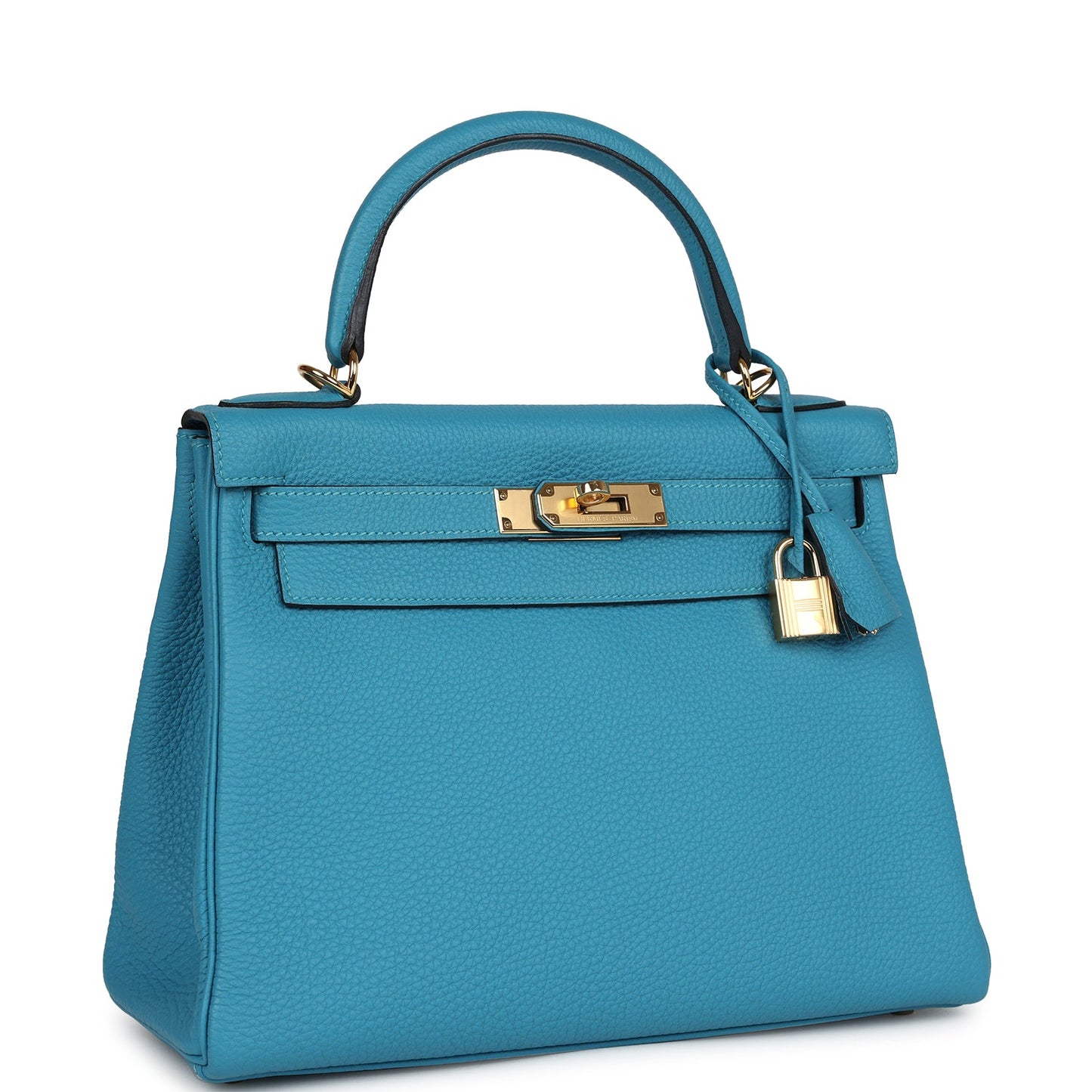 Hermes Kelly Retourne 28 Turquoise Togo Gold Hardware