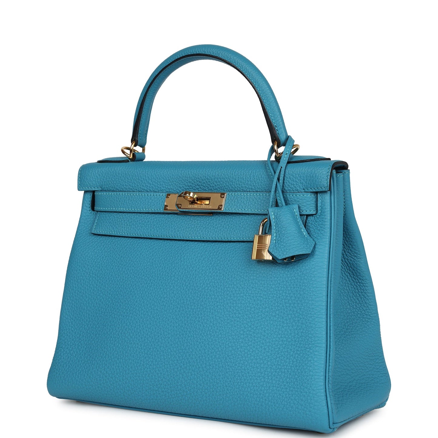 Hermes Kelly Retourne 28 Turquoise Togo Gold Hardware