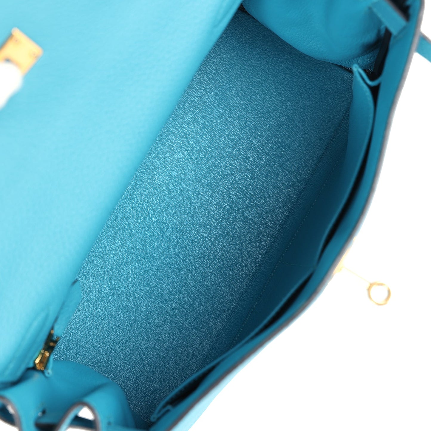 Hermes Kelly Retourne 28 Turquoise Togo Gold Hardware