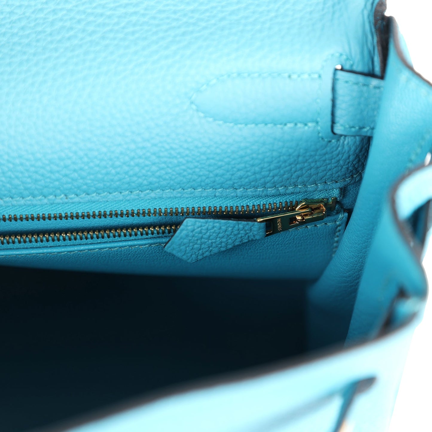 Hermes Kelly Retourne 28 Turquoise Togo Gold Hardware