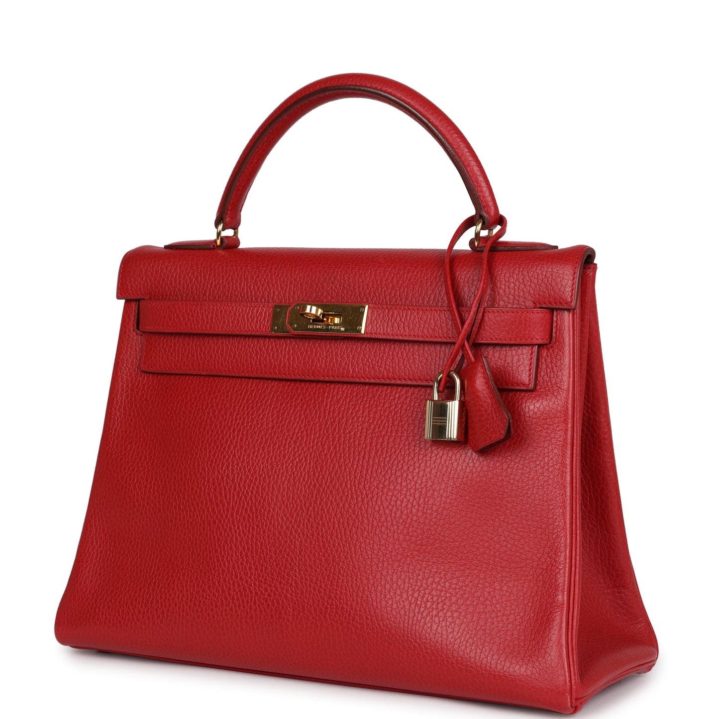 Hermes Kelly Retourne 32 Rouge Vif Ardennes Gold Hardware