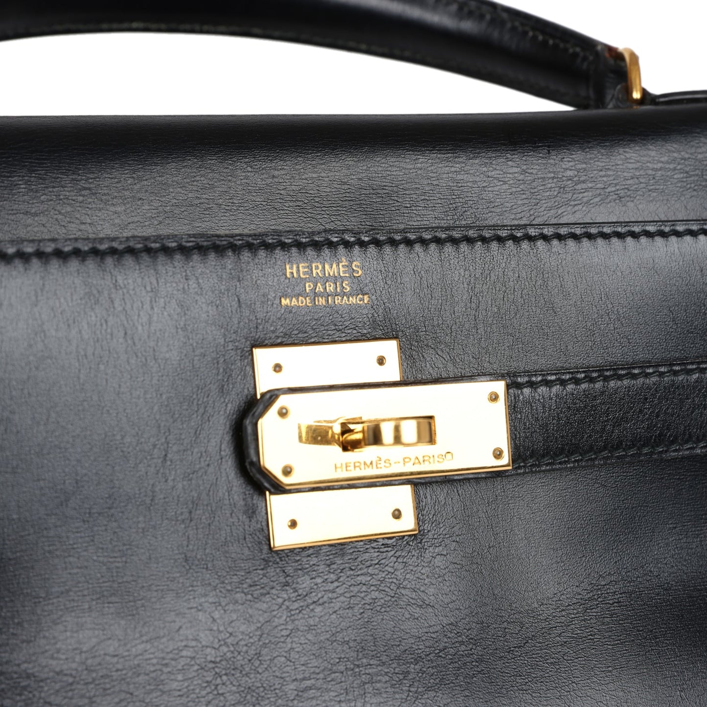 Hermes Kelly Retourne 32 Black Box Gold Hardware