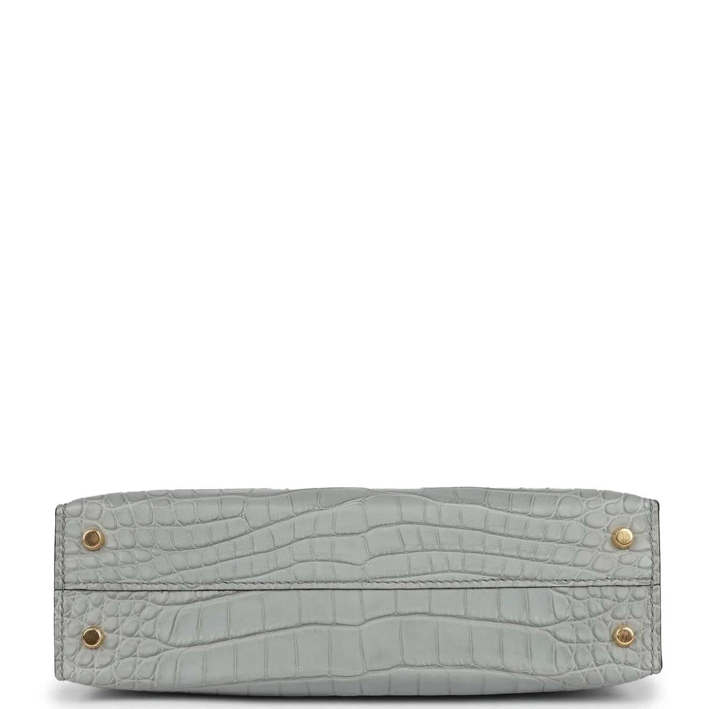 Hermes Kelly Sellier 20 Gris Ciment Matte Alligator Gold Hardware