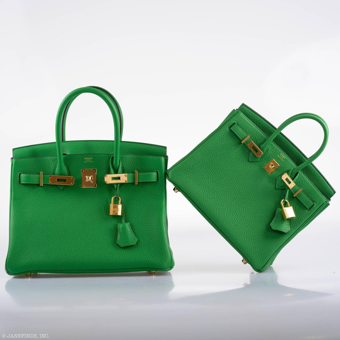 Hermes Birkin 25 Bambou (Bamboo) Green Togo with Gold Hardware