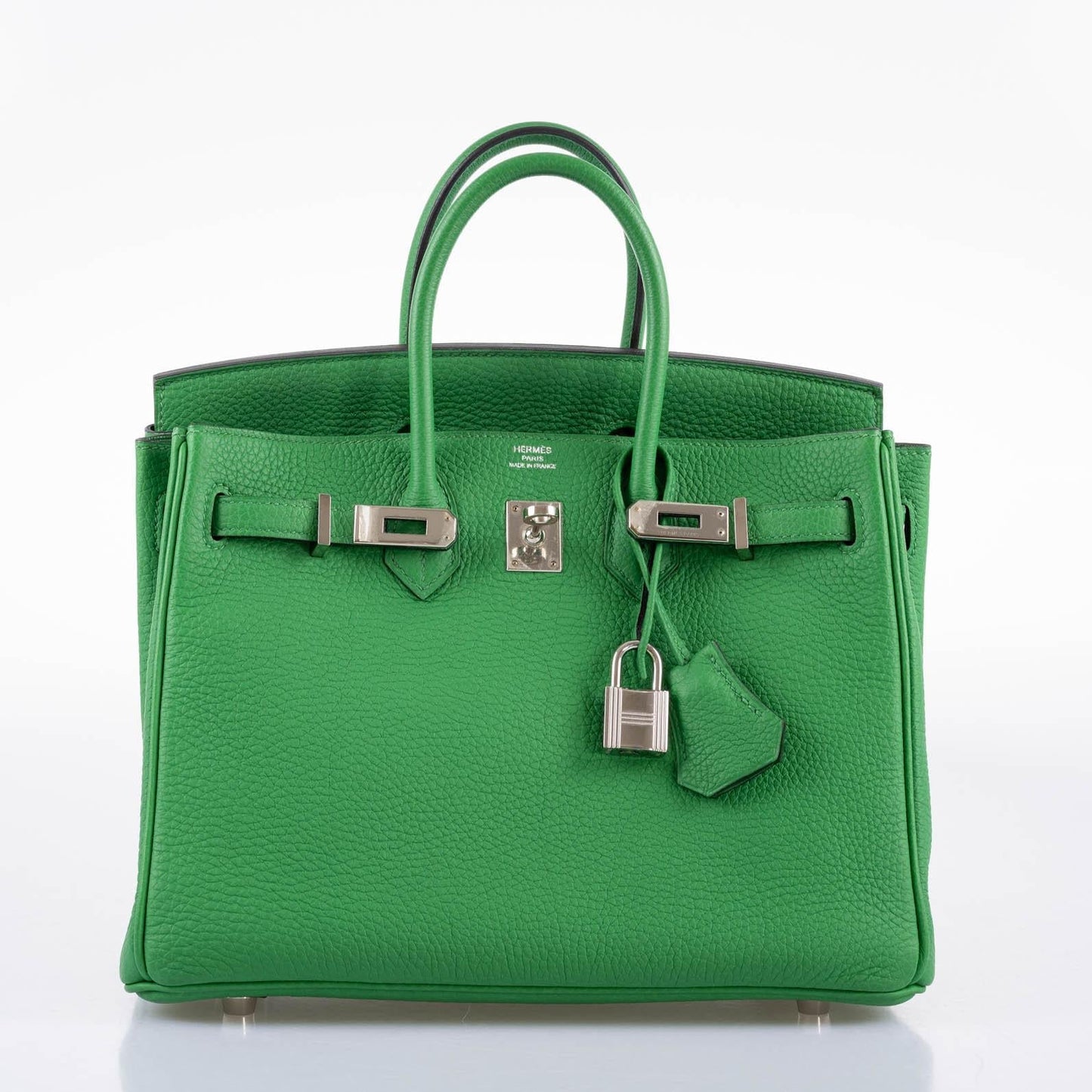 Hermes Birkin 25 Bambou (Bamboo) Green Togo with Palladium Hardware