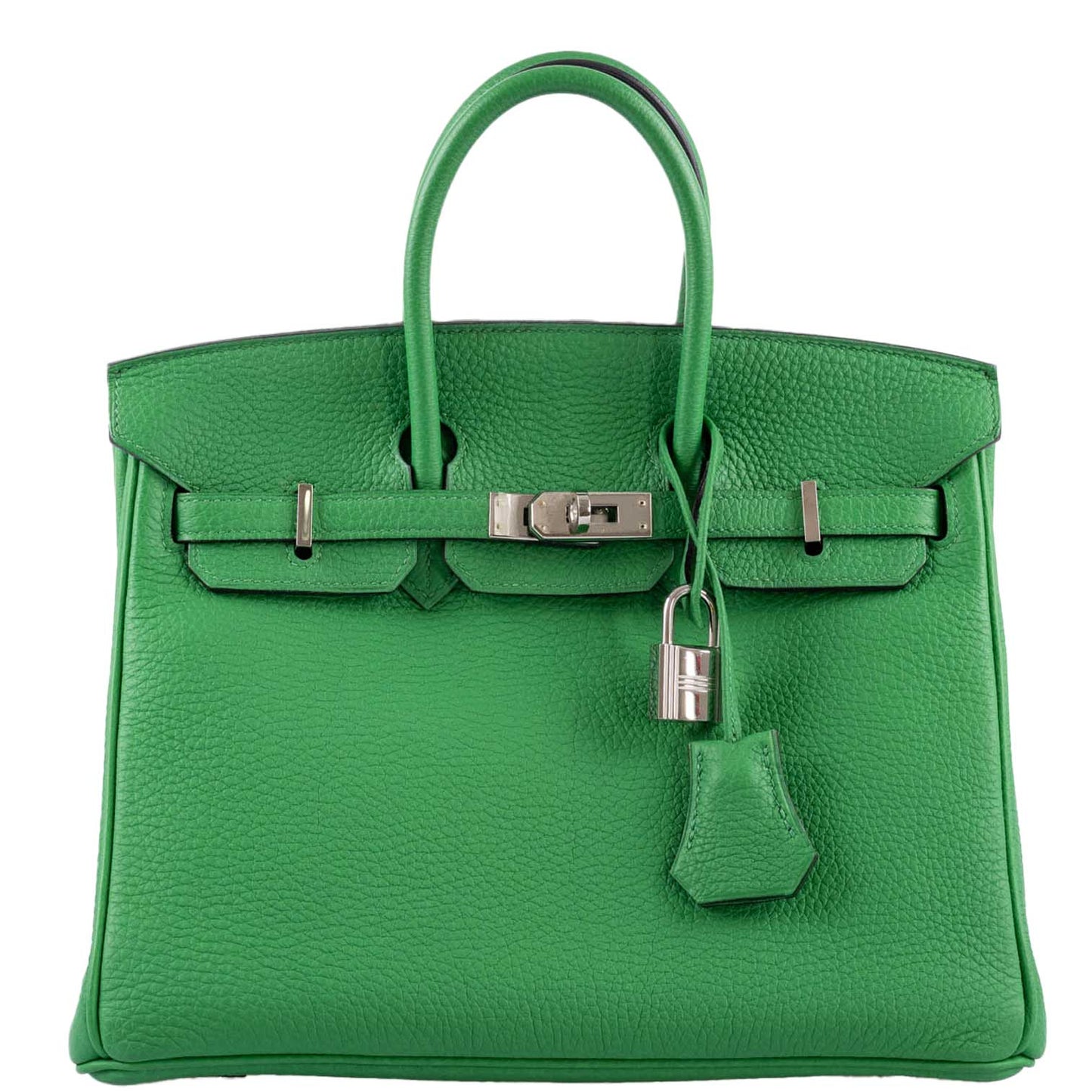 Hermes Birkin 25 Bambou (Bamboo) Green Togo with Palladium Hardware