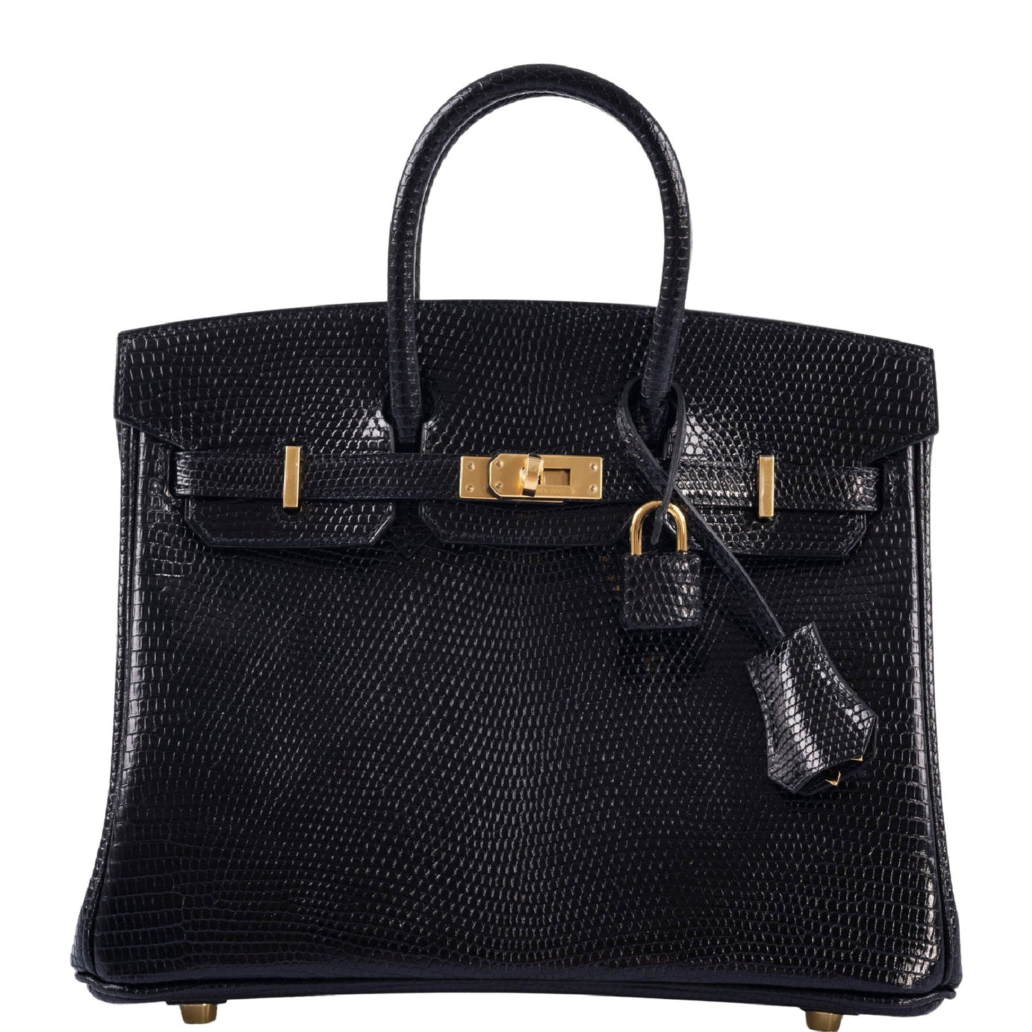 Hermes Birkin 25 Black Nilo Lizard Gold Hardware