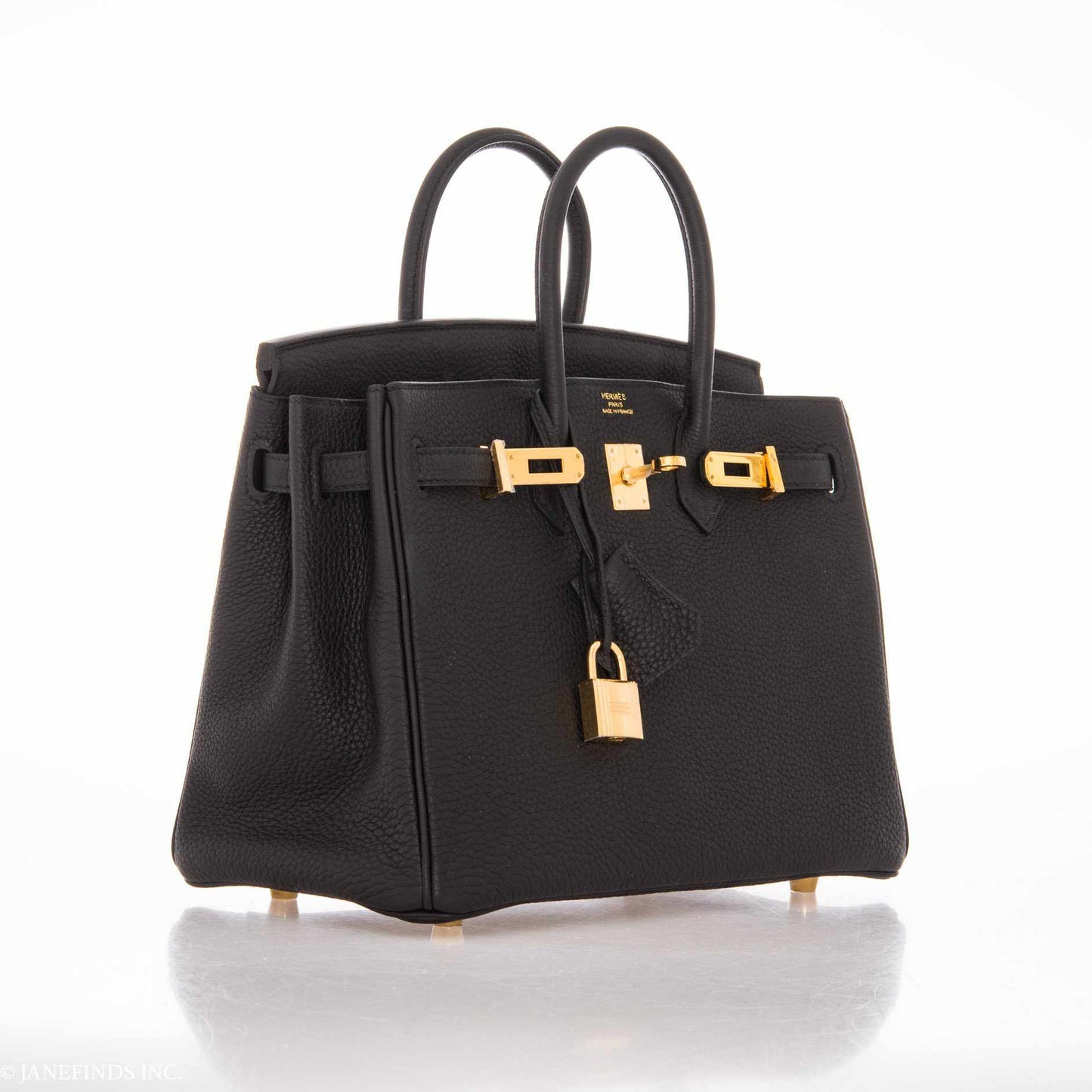 Hermes Birkin 25 Black Togo Gold Hardware