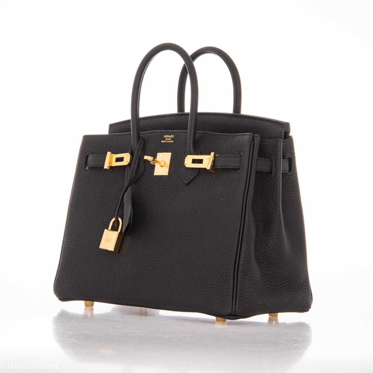 Hermes Birkin 25 Black Togo Gold Hardware