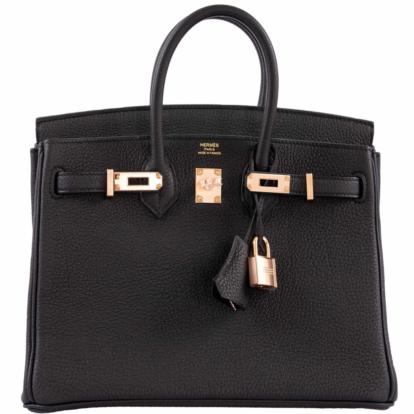 Hermes Birkin 25 Black Togo Rose Gold Hardware - 2020, Y