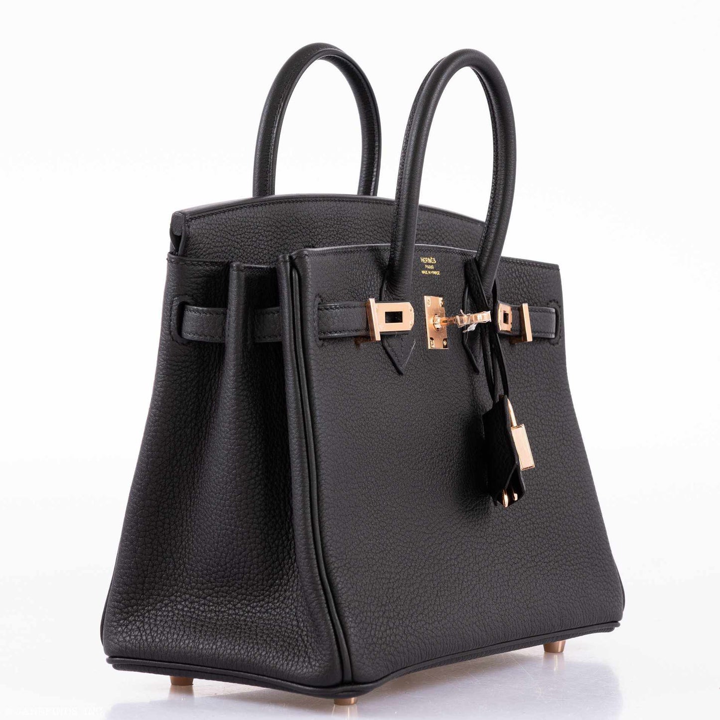 Hermes Birkin 25 Black Togo Rose Gold Hardware