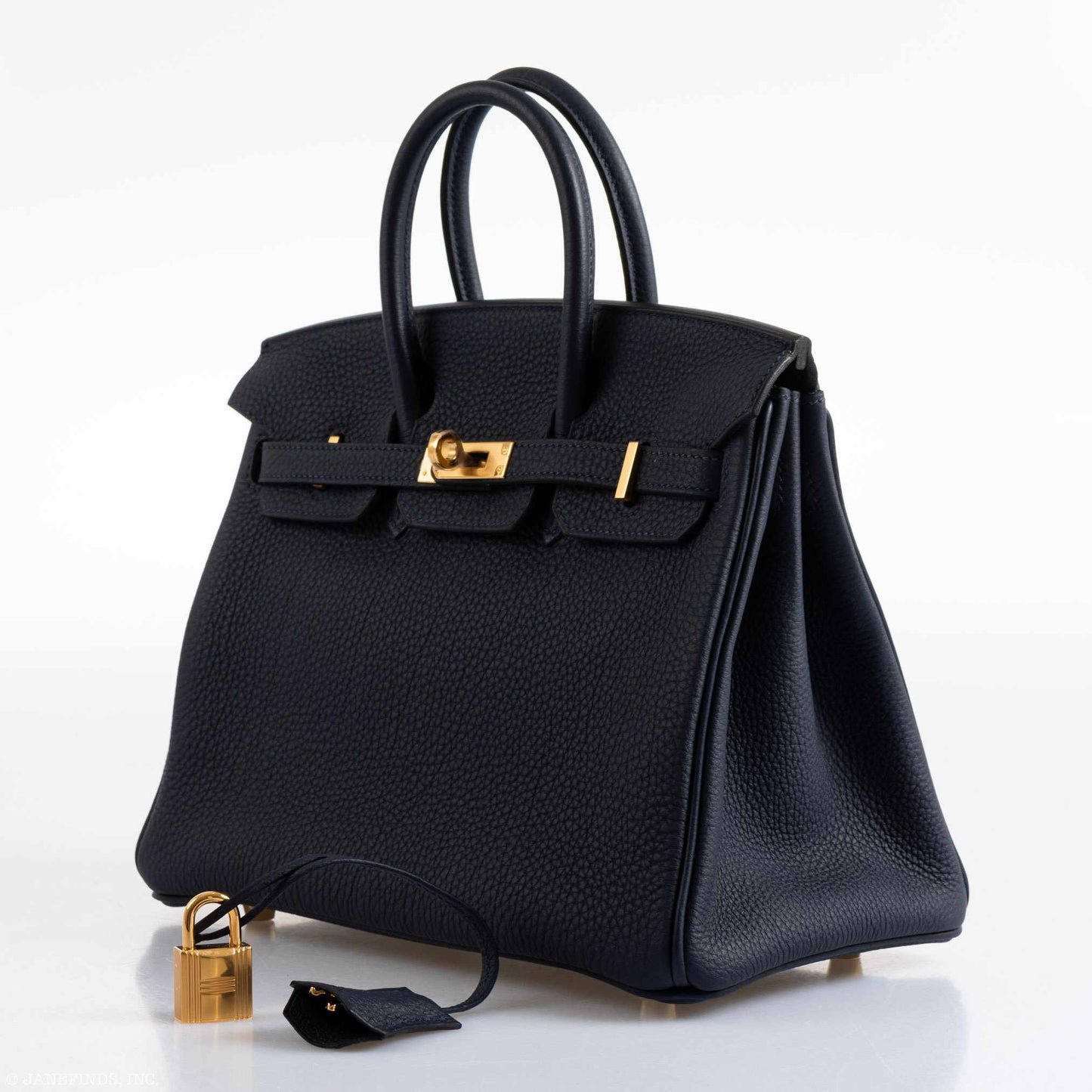 Hermes Birkin 25 Bleu Nuit Togo Gold Hardware