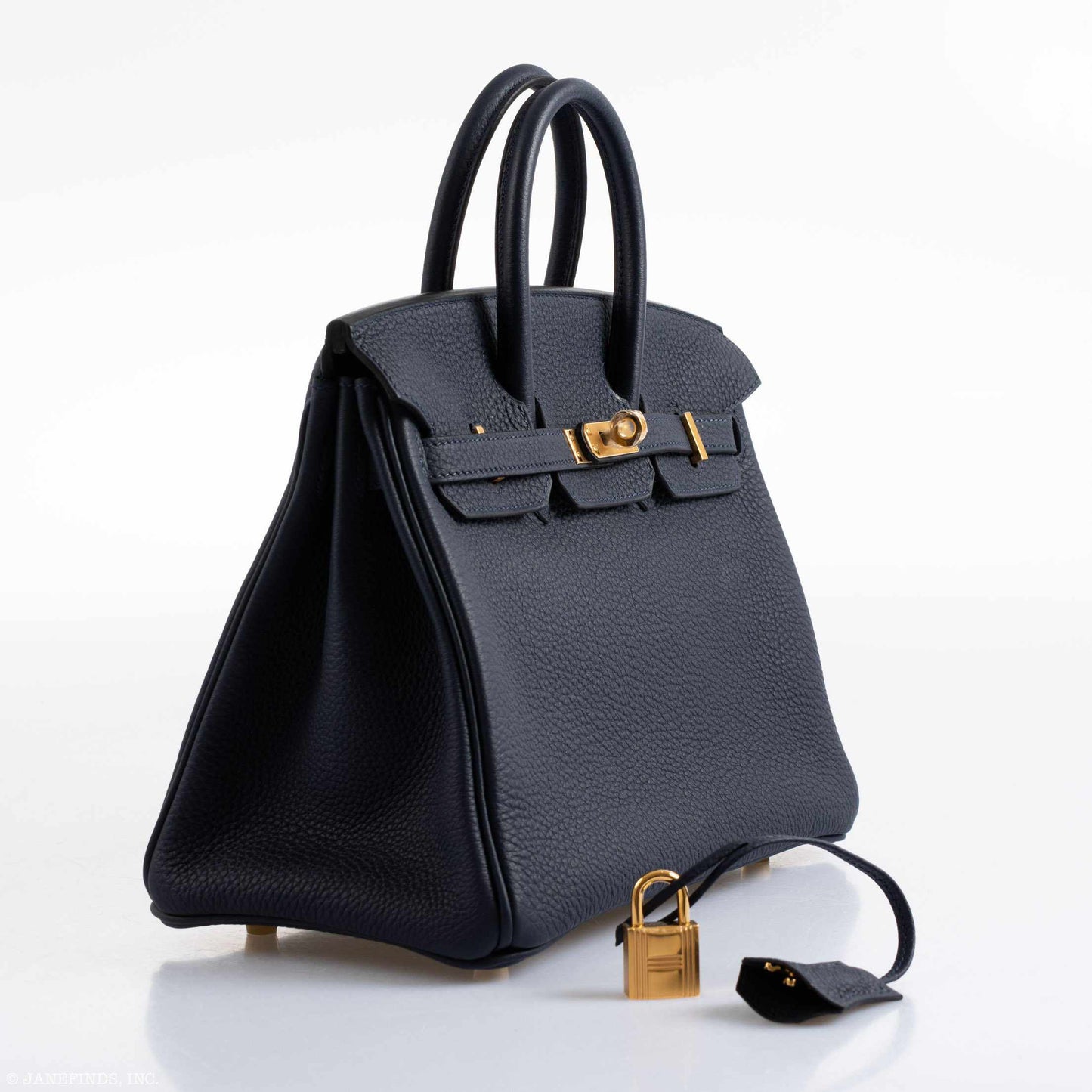 Hermes Birkin 25 Bleu Nuit Togo Gold Hardware