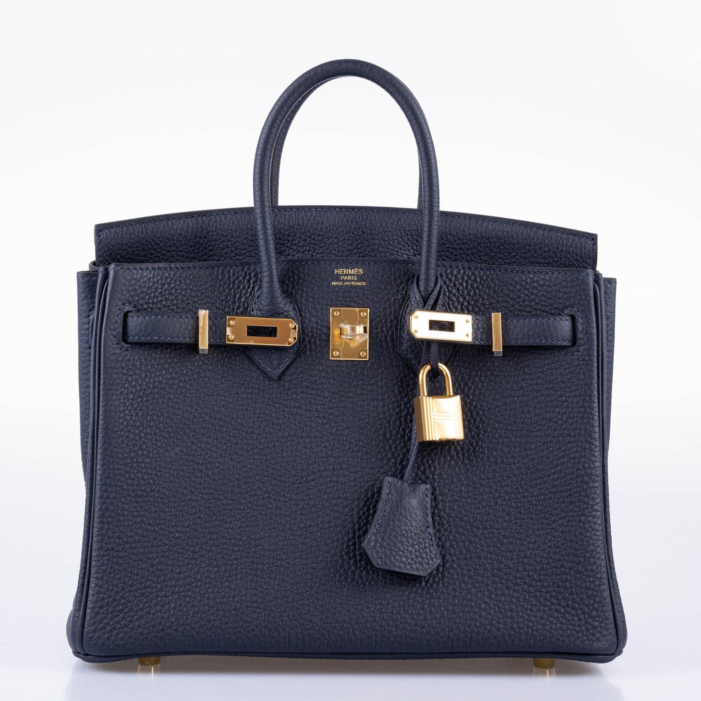 Hermes Birkin 25 Bleu Nuit Togo with Gold Hardware - 2020, Y