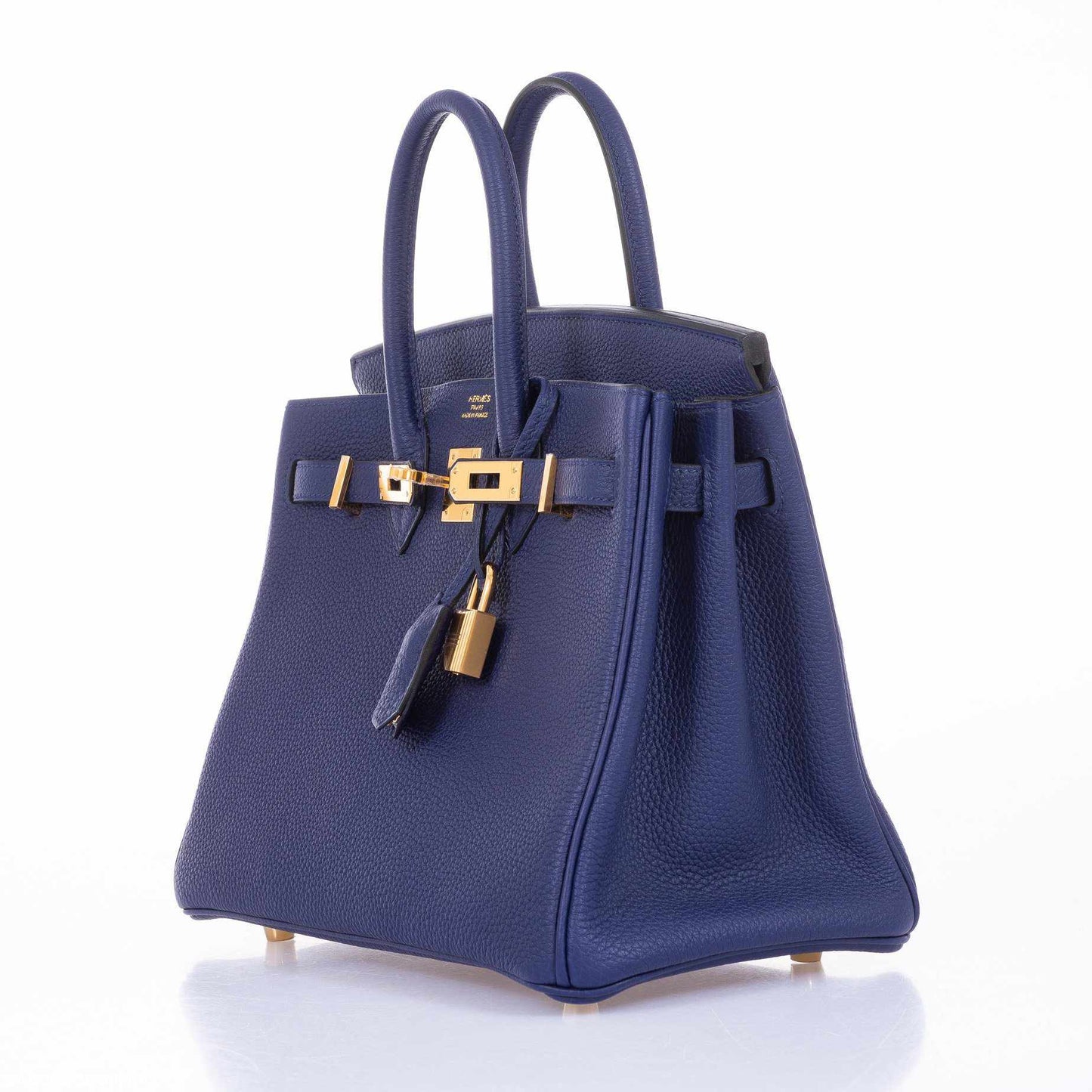 Hermes Birkin 25 Blue Encre (Ink) Togo Gold Hardware