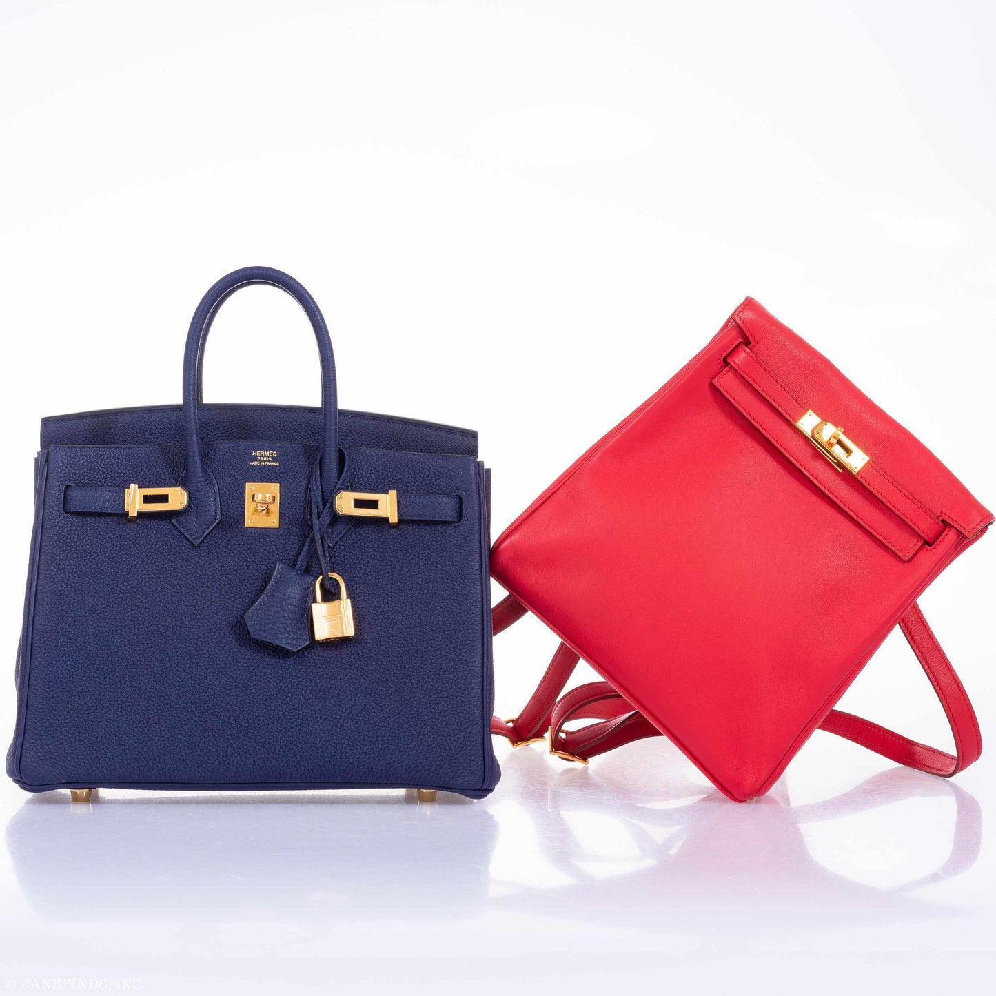 Hermes Birkin 25 Blue Encre (Ink) Togo Gold Hardware