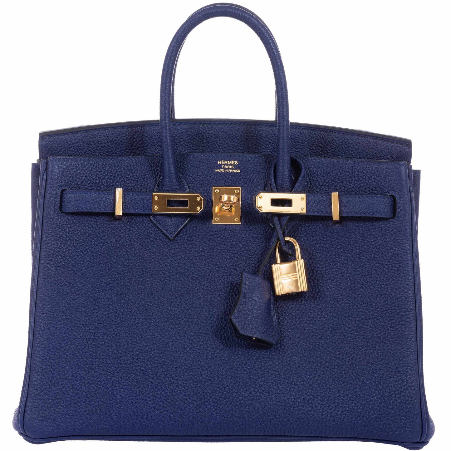 Hermes Birkin 25 Blue Encre (Ink) Togo Gold Hardware