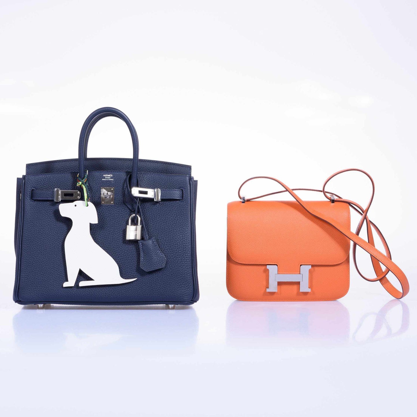 Hermes Birkin 25 Blue Indigo Togo Palladium Hardware