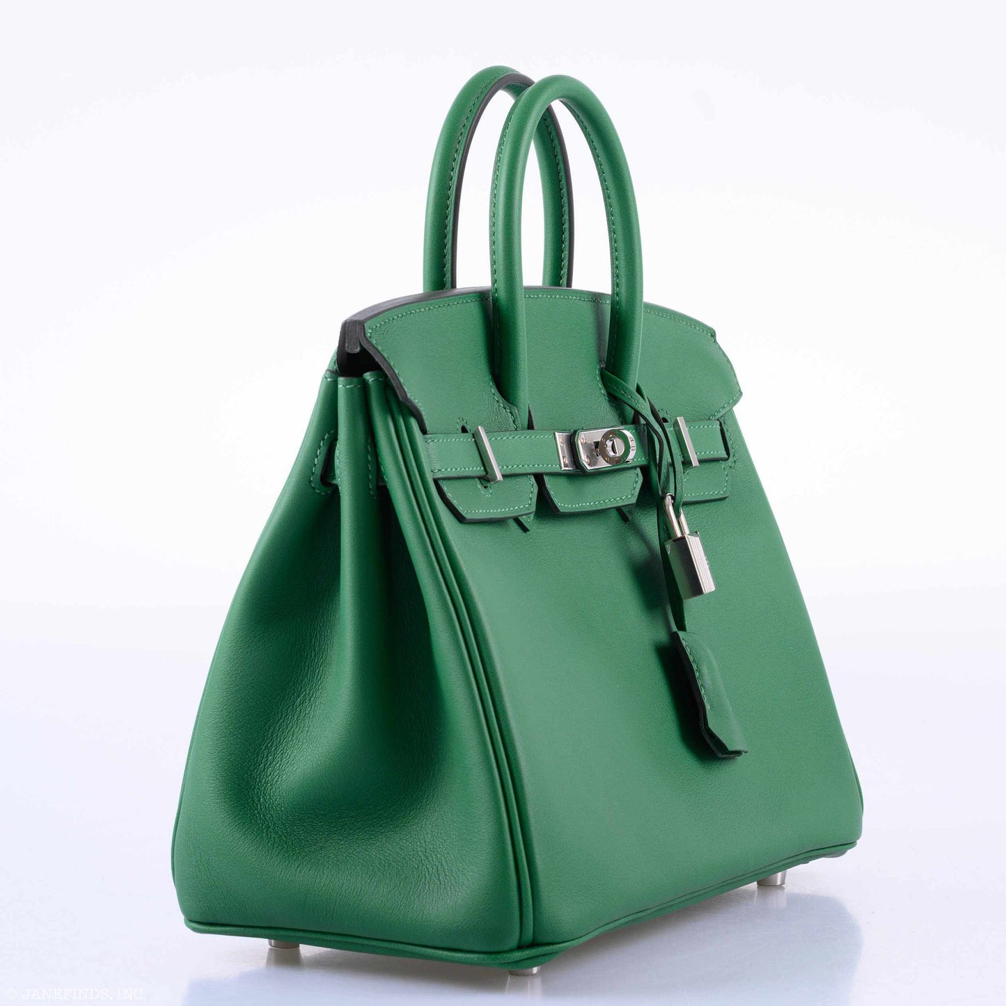 Hermes Birkin 25 Cactus Swift Leather Palladium Hardware - 2019, D