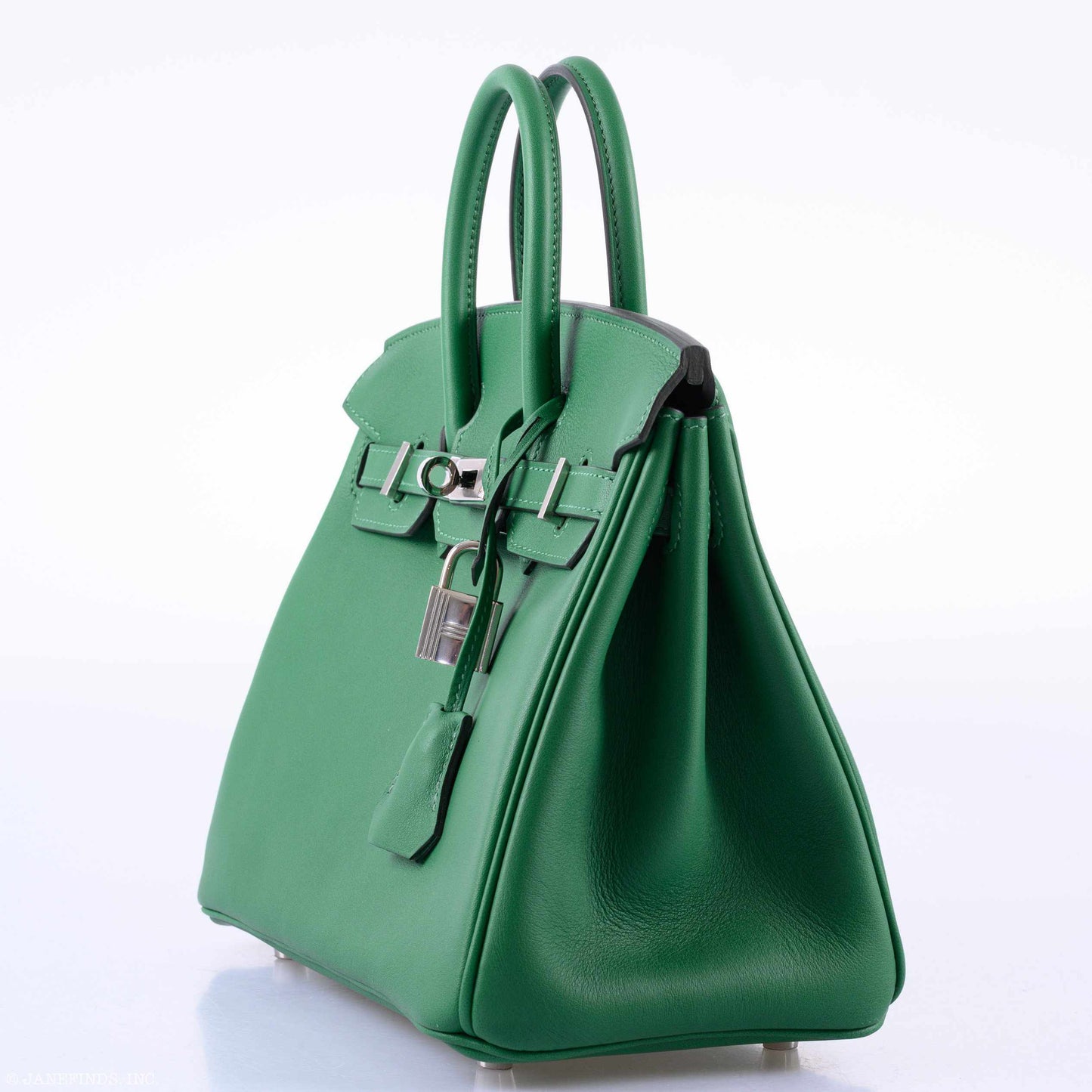 Hermes Birkin 25 Cactus Swift Leather Palladium Hardware - 2019, D