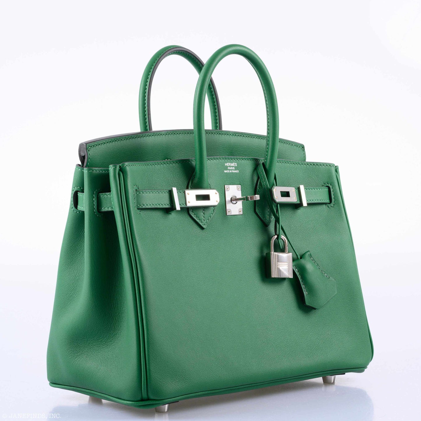 Hermes Birkin 25 Cactus Swift Leather Palladium Hardware - 2019, D