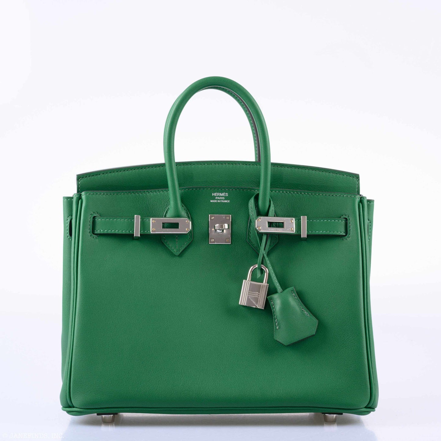 Hermes Birkin 25 Cactus Swift Leather Palladium Hardware - 2019, D