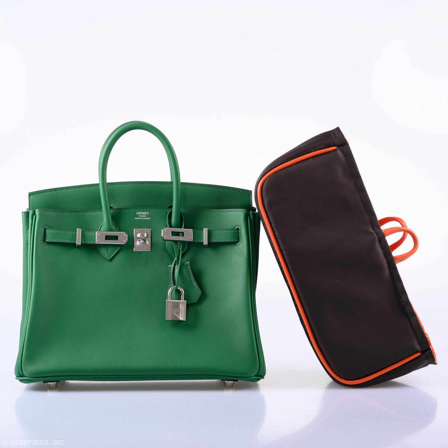 Hermes Birkin 25 Cactus Swift Leather Palladium Hardware - 2019, D