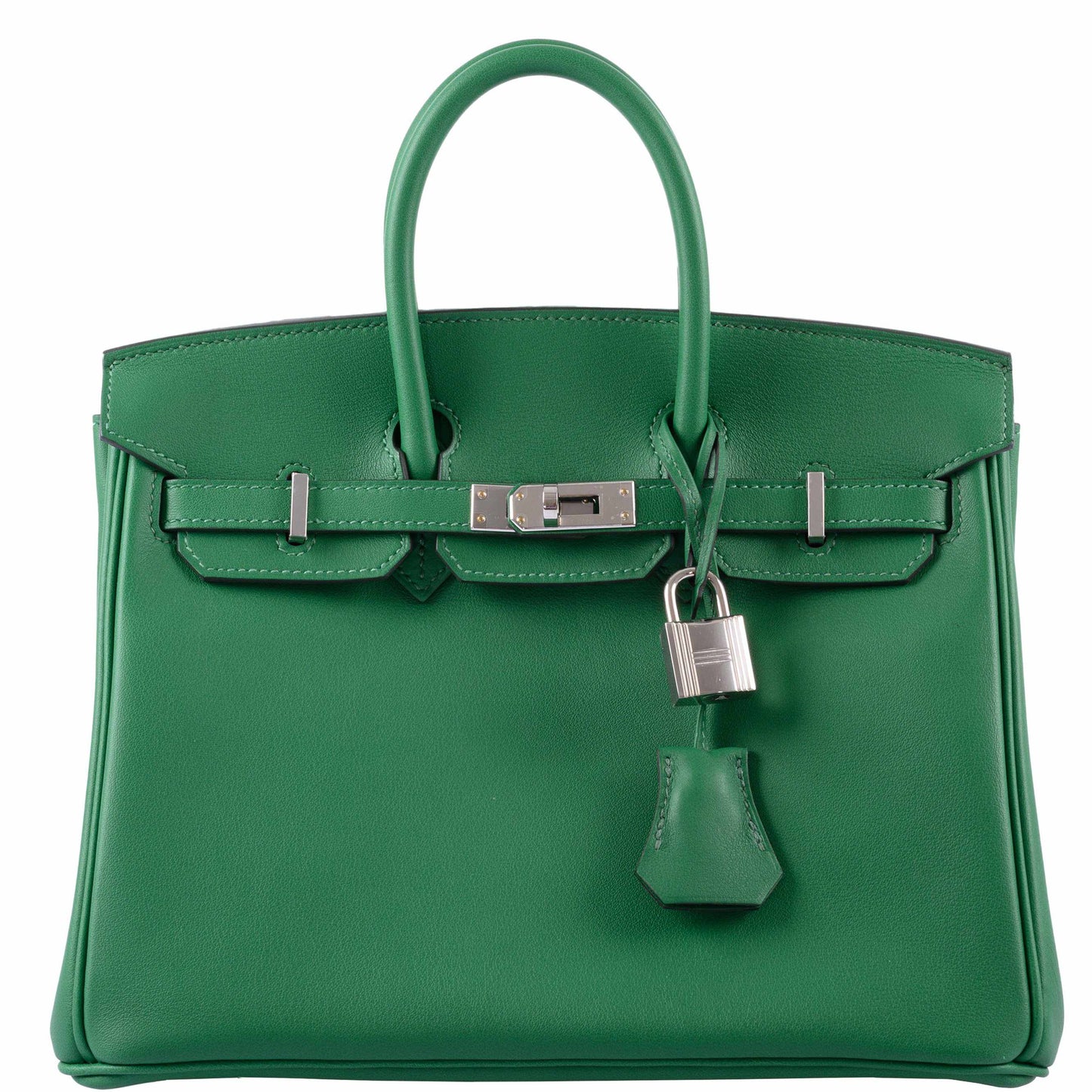 Hermes Birkin 25 Cactus Swift Leather Palladium Hardware - 2019, D