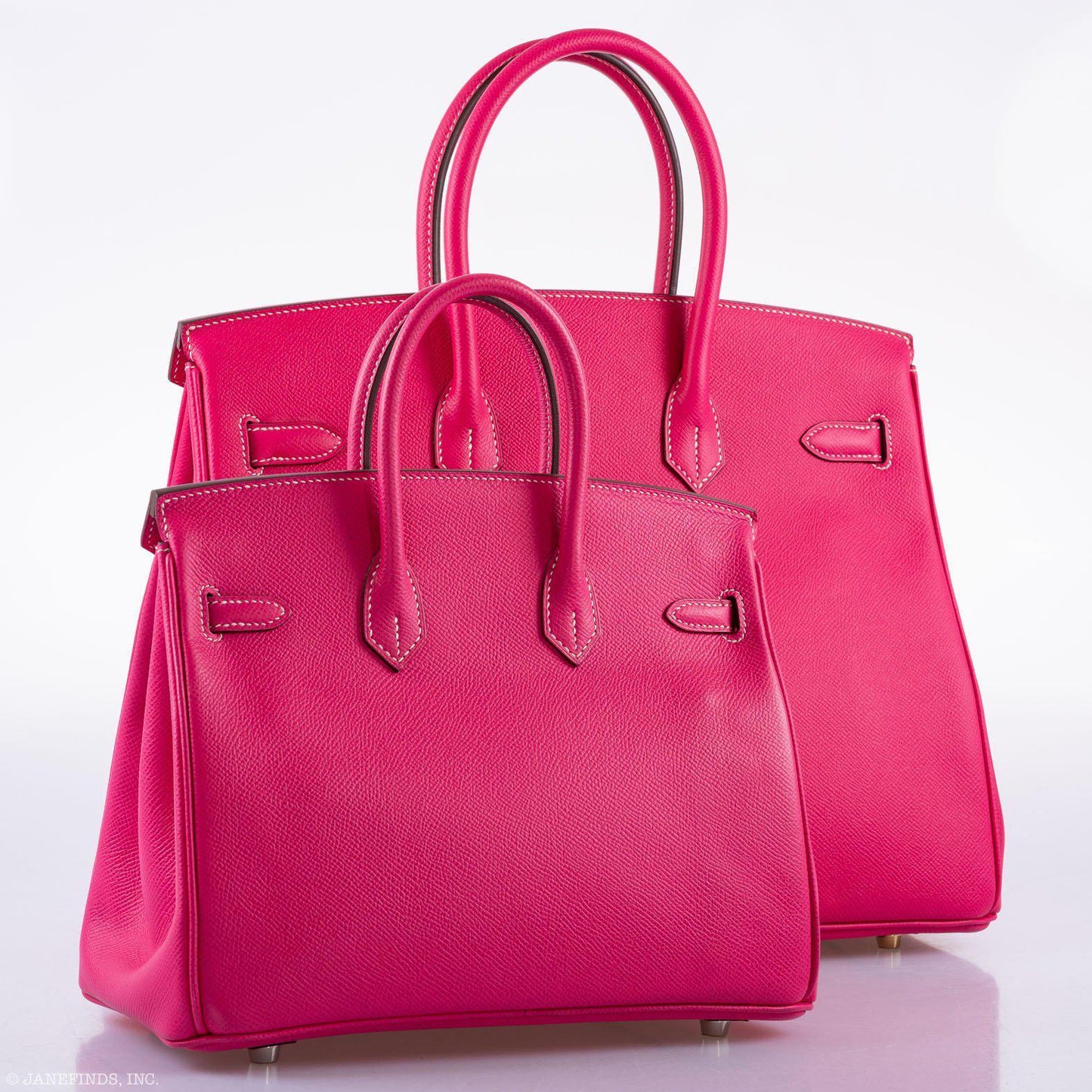 Hermes Birkin 25 Candy Collection Rose Tyrien Epsom Palladium Hardware - Q, Square