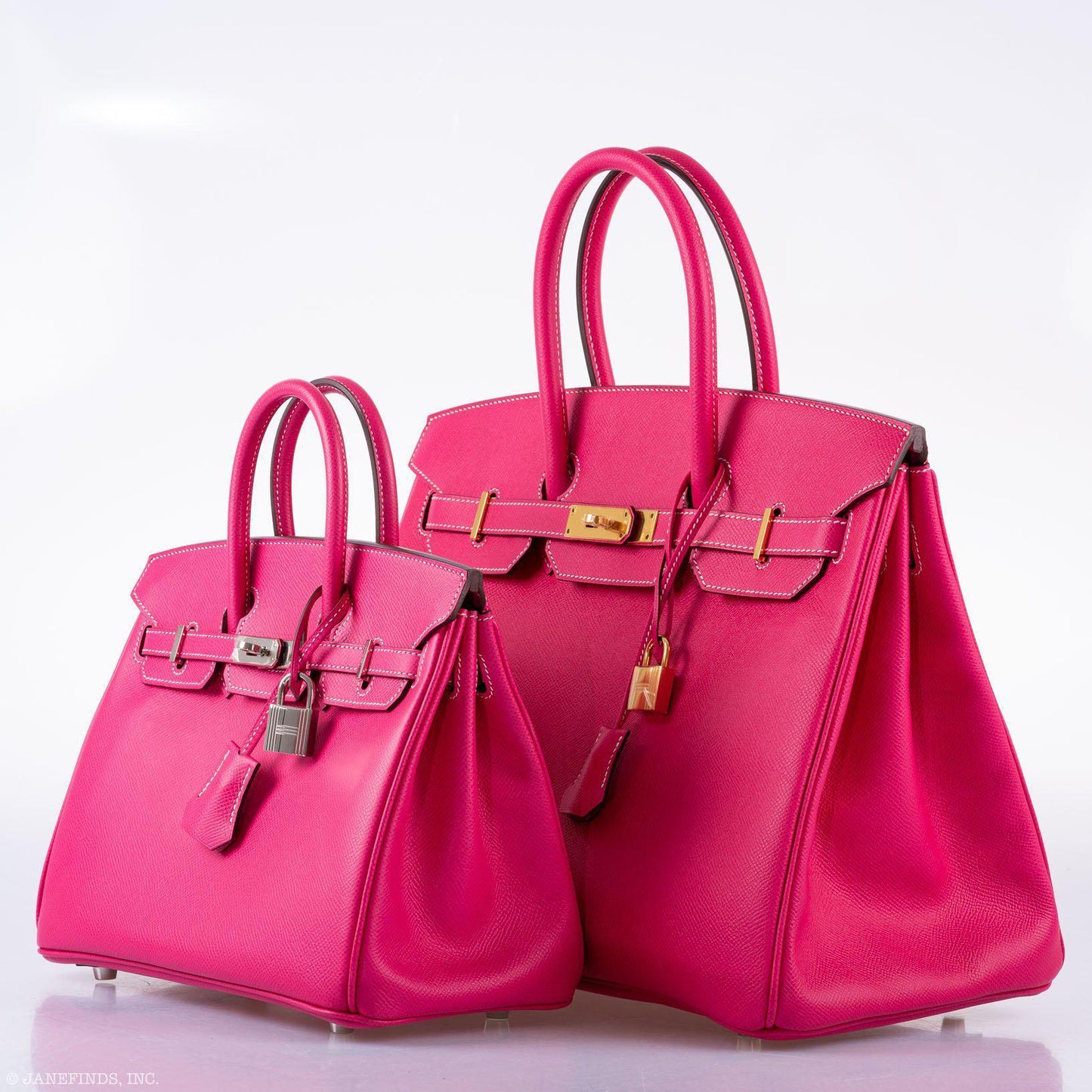 Hermes Birkin 25 Candy Collection Rose Tyrien Epsom Palladium Hardware - Q, Square