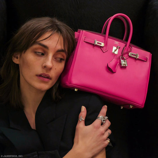 Hermes Birkin 25 Candy Collection Rose Tyrien Epsom Palladium Hardware - Q, Square