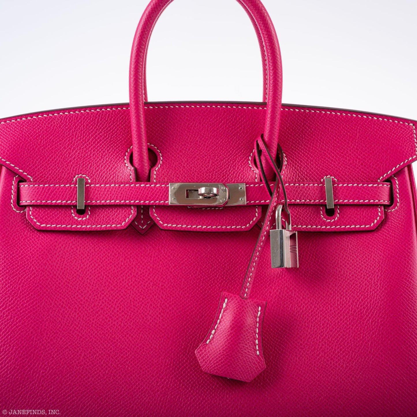 Hermes Birkin 25 Candy Collection Rose Tyrien Epsom Palladium Hardware - Q, Square