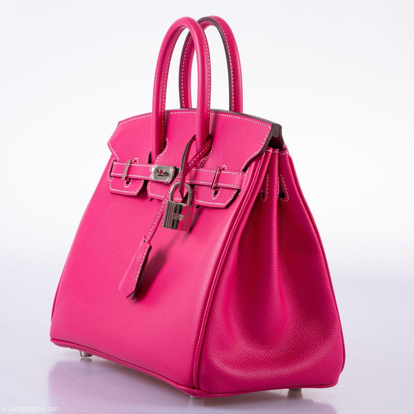 Hermes Birkin 25 Candy Collection Rose Tyrien Epsom Palladium Hardware - Q, Square