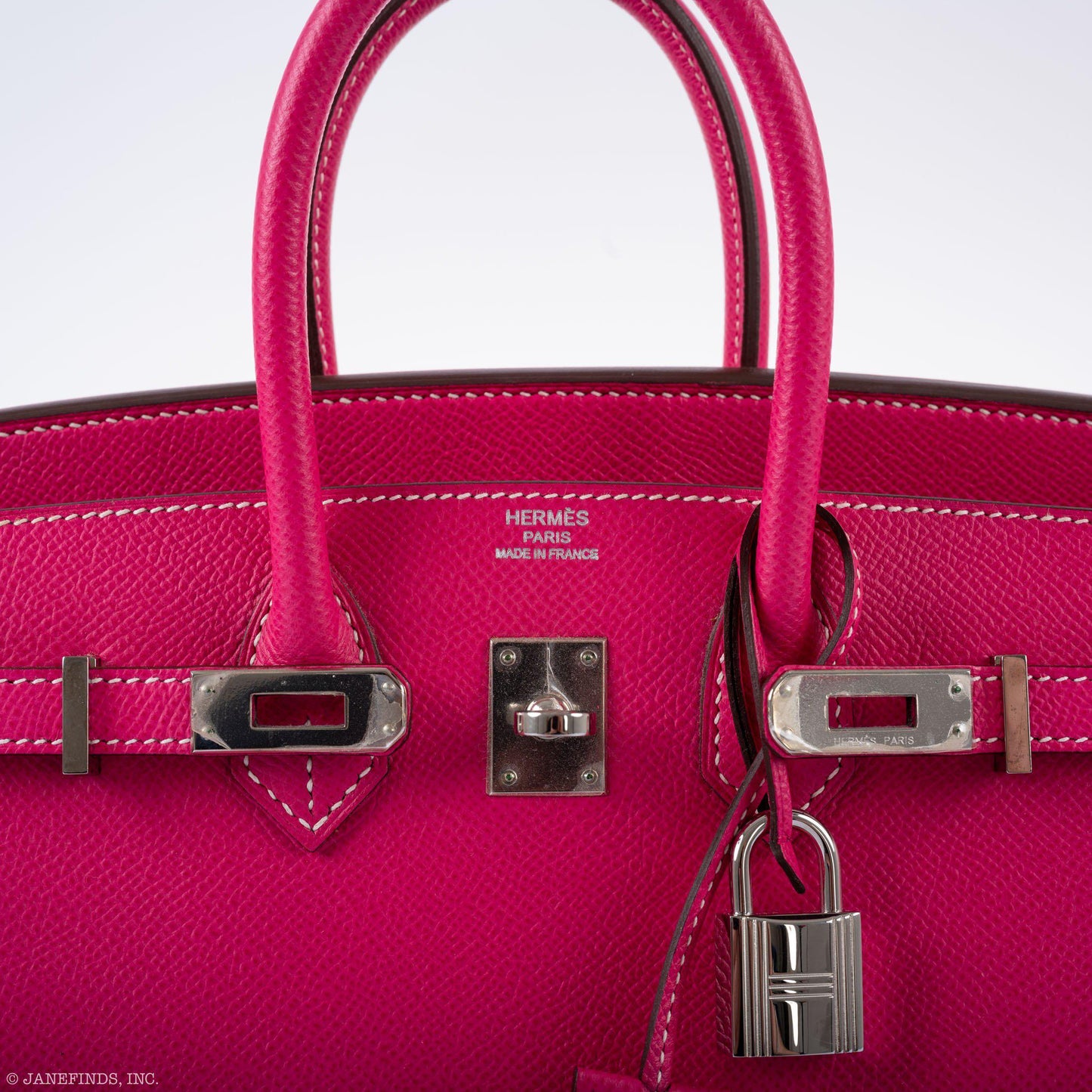 Hermes Birkin 25 Candy Collection Rose Tyrien Epsom Palladium Hardware - Q, Square