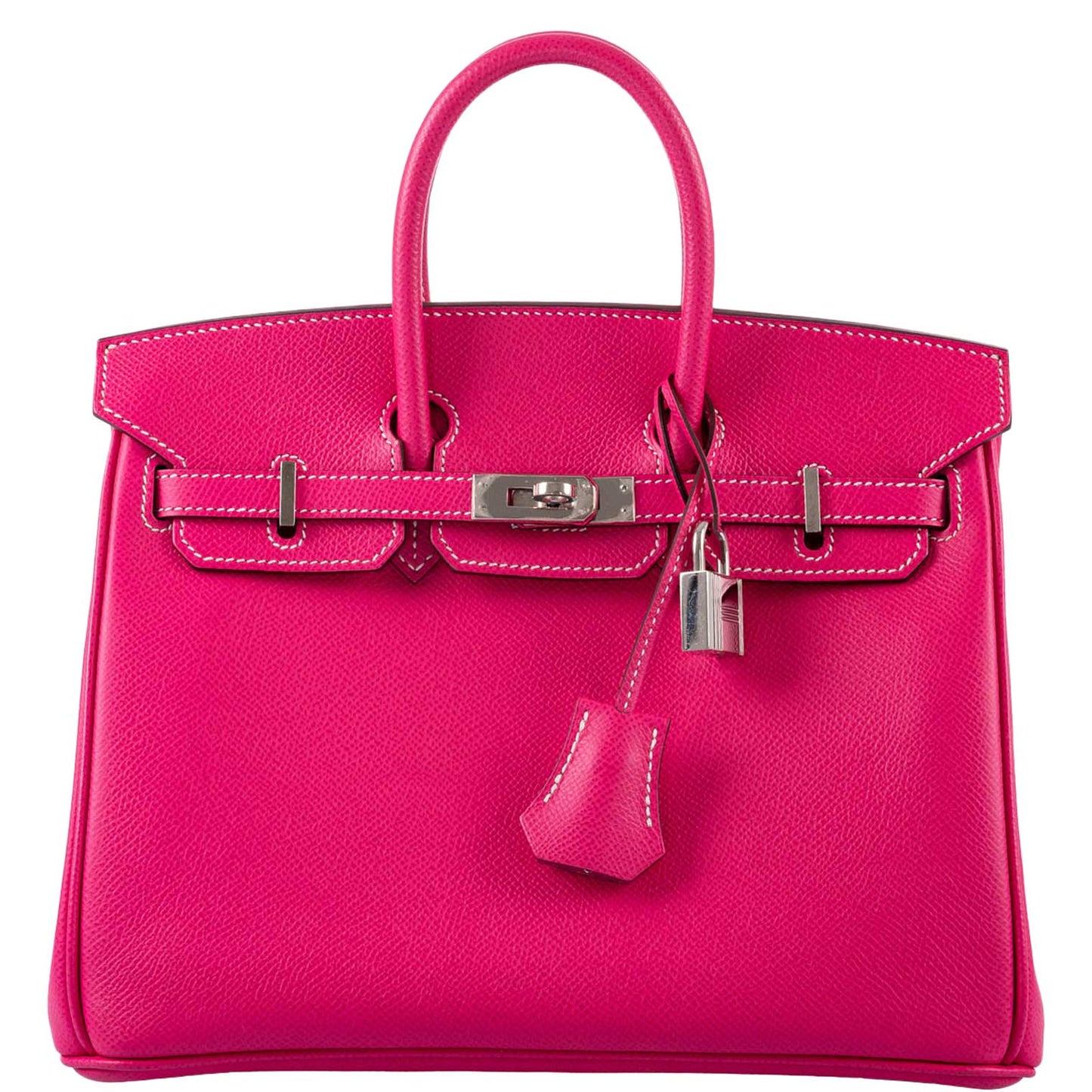 Hermes Birkin 25 Candy Collection Rose Tyrien Epsom Palladium Hardware - Q, Square