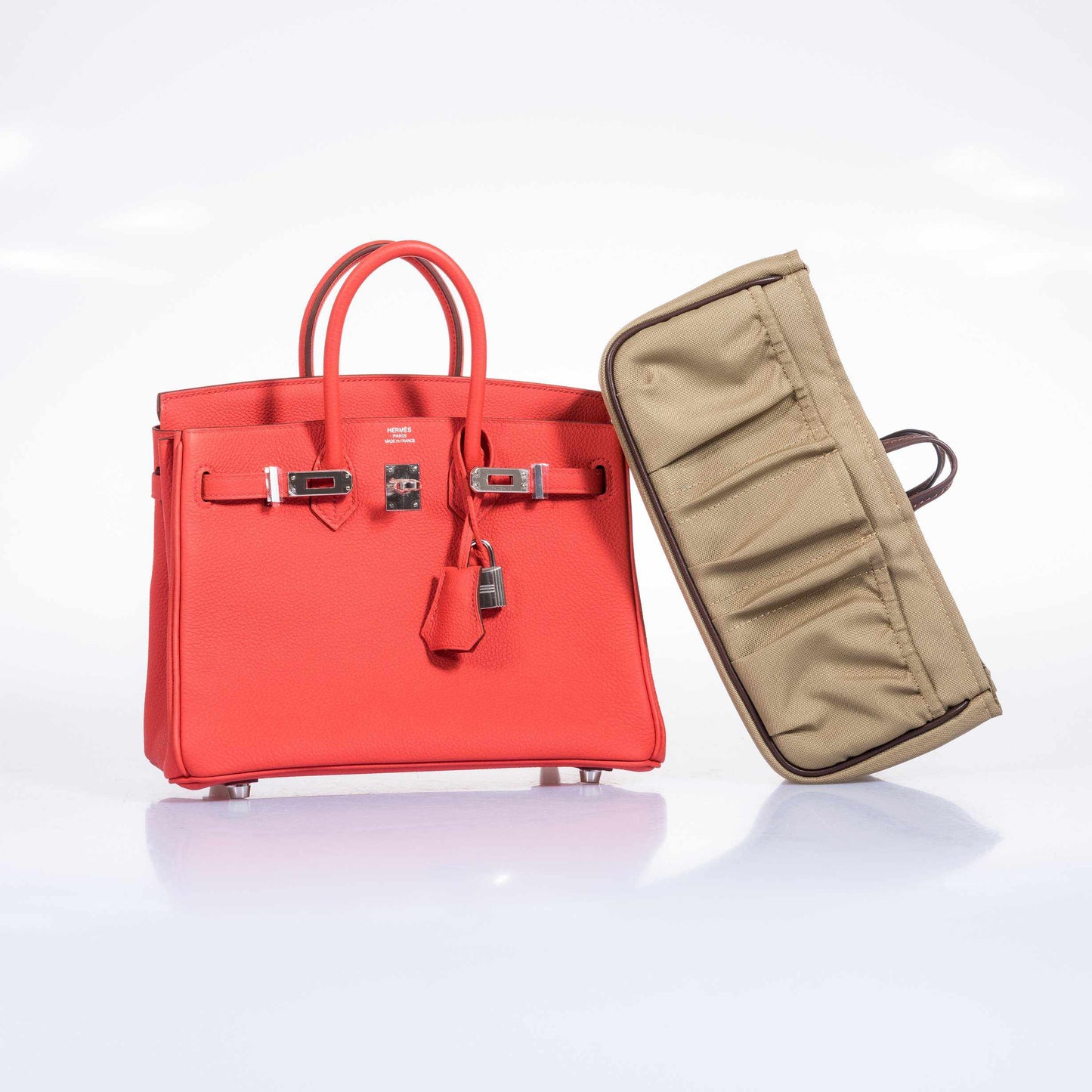 Hermes Birkin 25 Capucine Togo Palladium Hardware