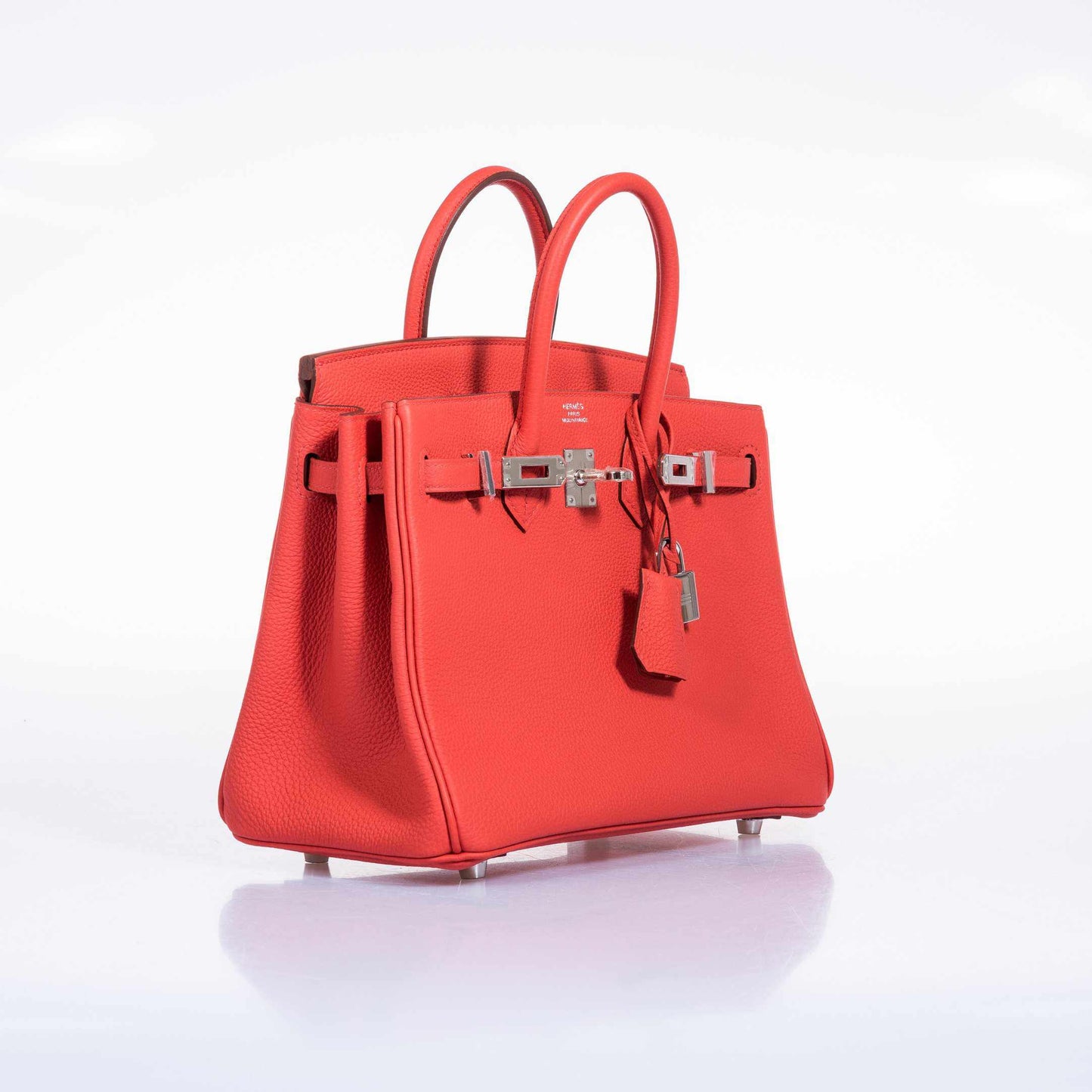 Hermes Birkin 25 Capucine Togo Palladium Hardware