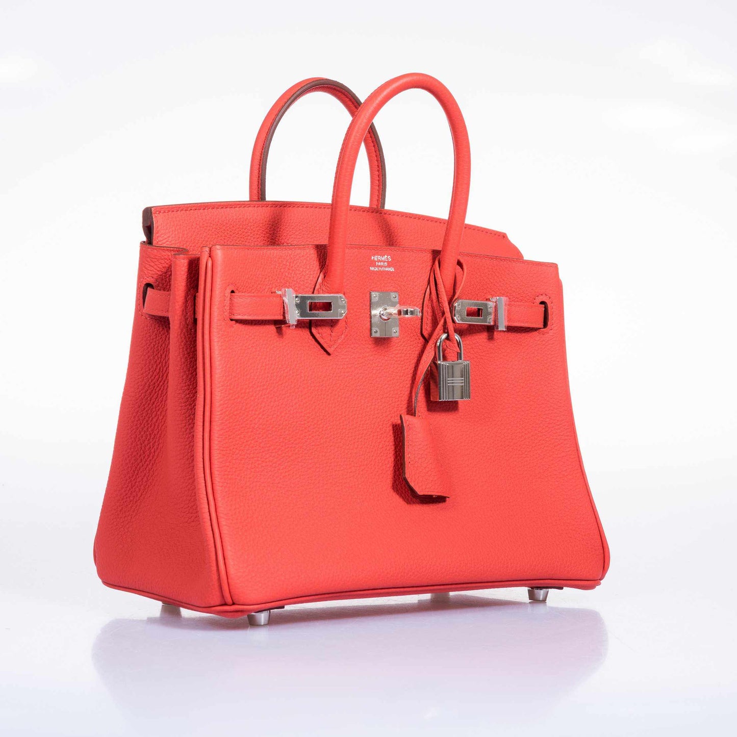 Hermes Birkin 25 Capucine Togo Palladium Hardware