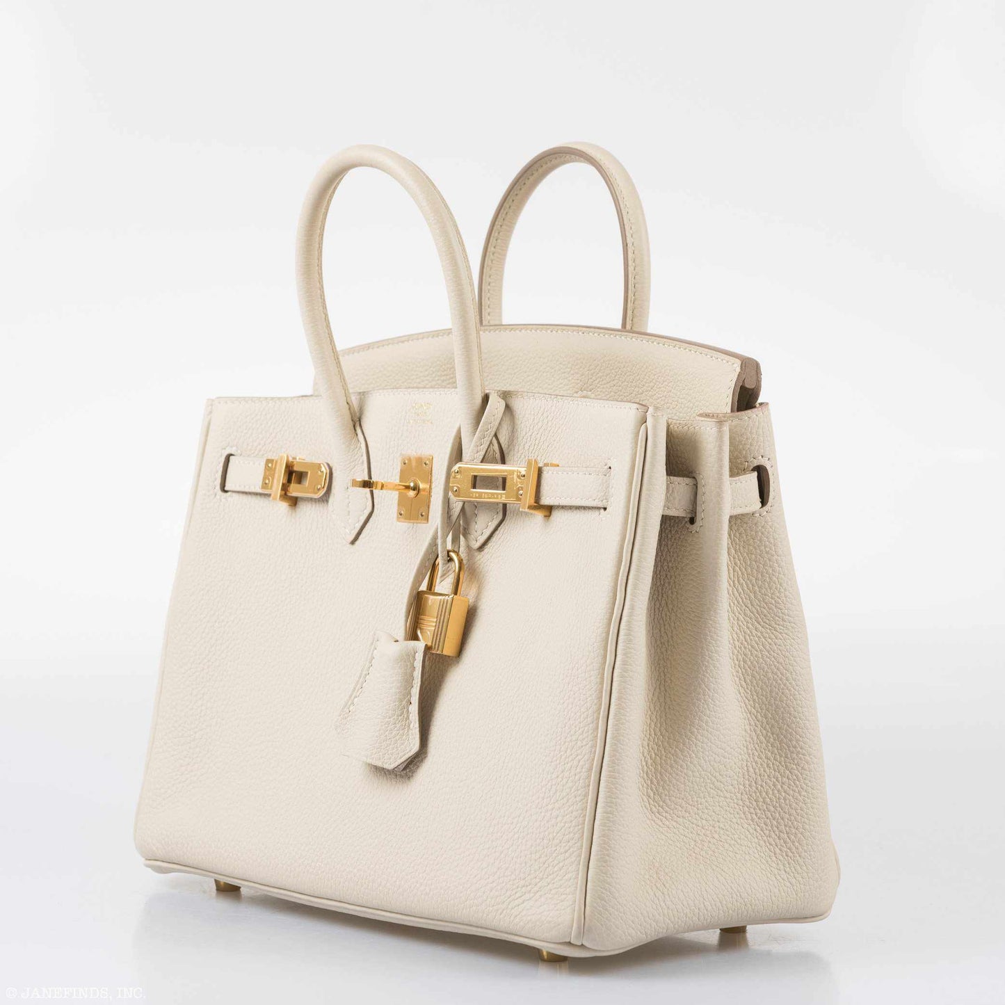 Hermes Birkin 25 Craie Togo Gold Hardware