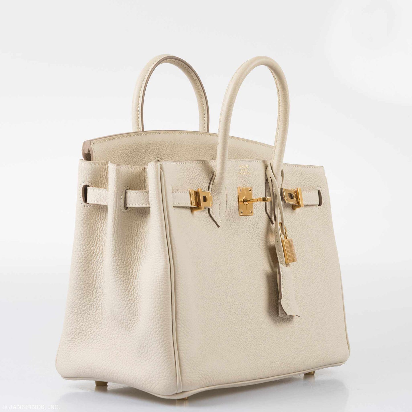 Hermes Birkin 25 Craie Togo Gold Hardware