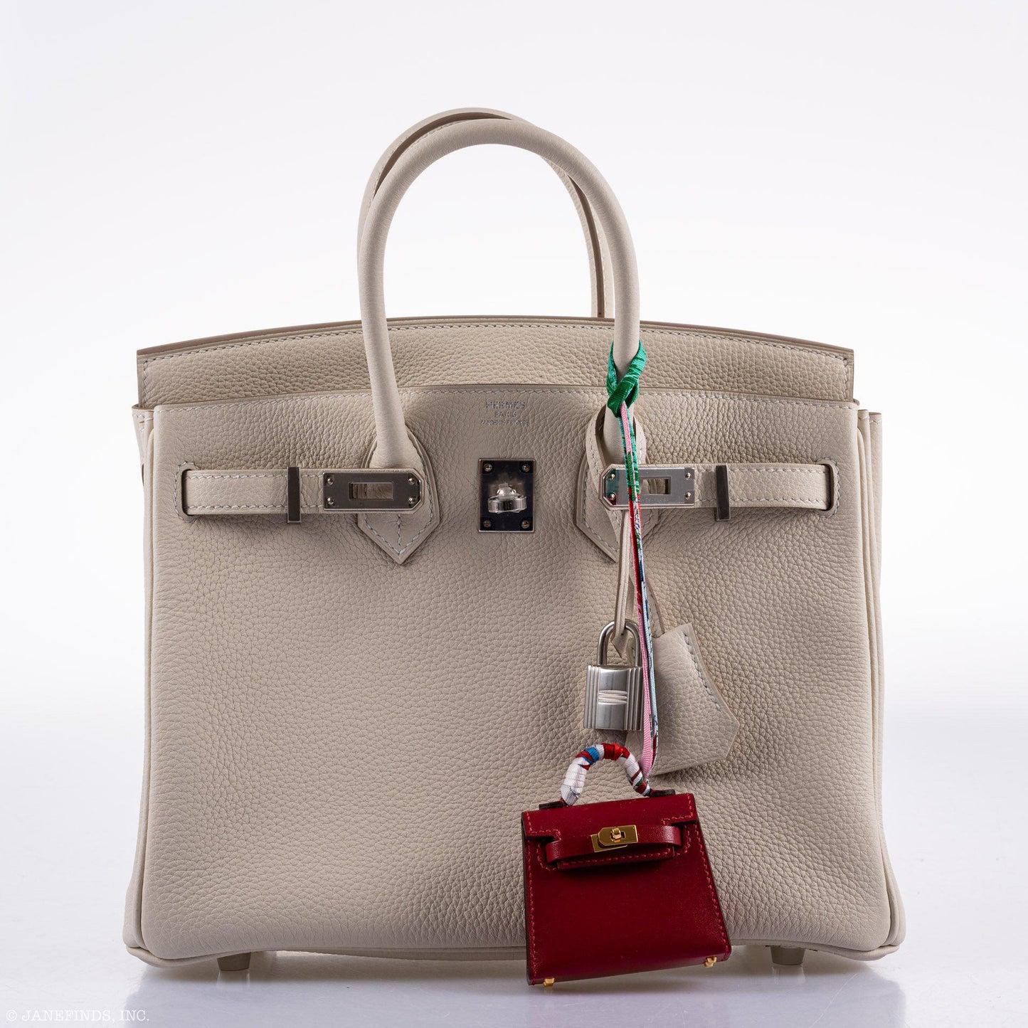 Hermes Birkin 25 Craie Togo Palladium Hardware - 2020, Y