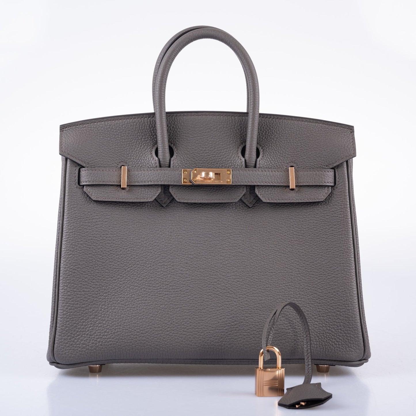 Hermes Birkin 25 Etain Togo with Rose Gold Hardware