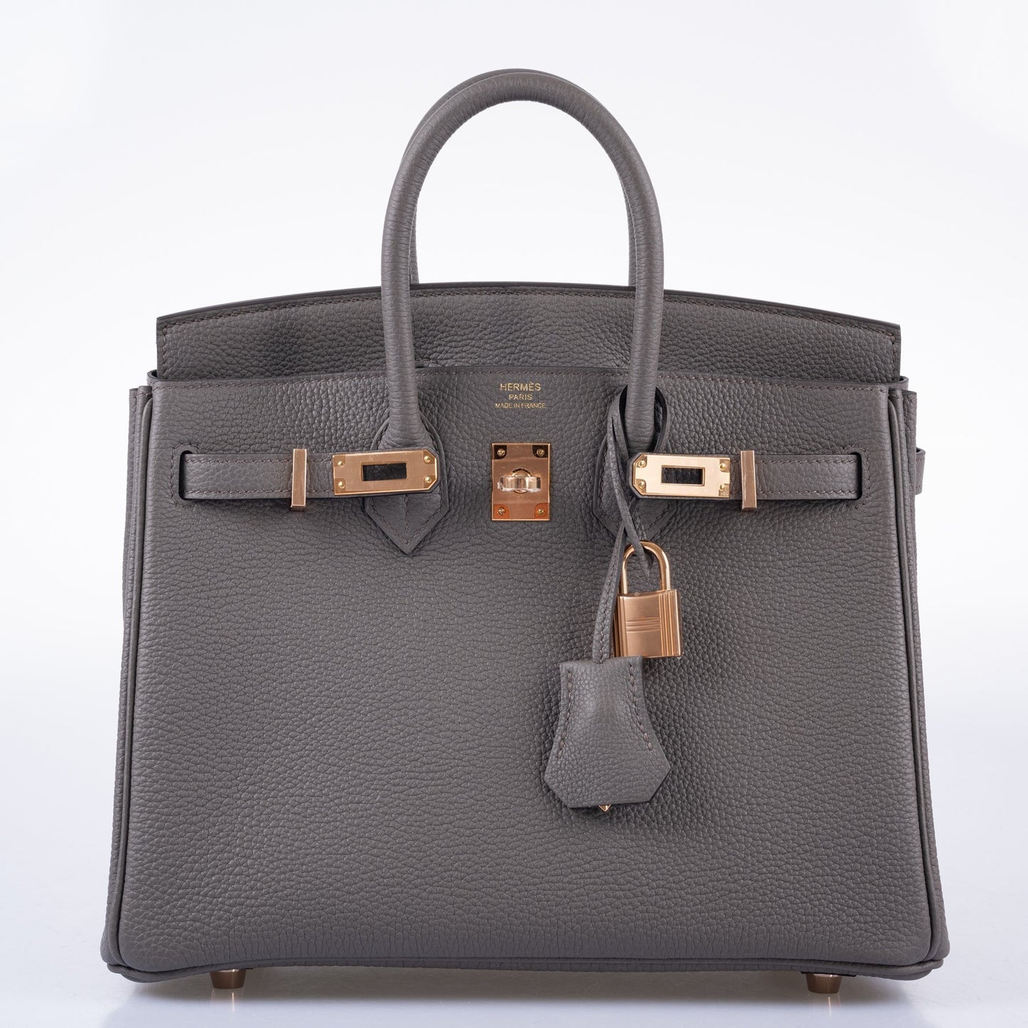 Hermes Birkin 25 Etain Togo with Rose Gold Hardware