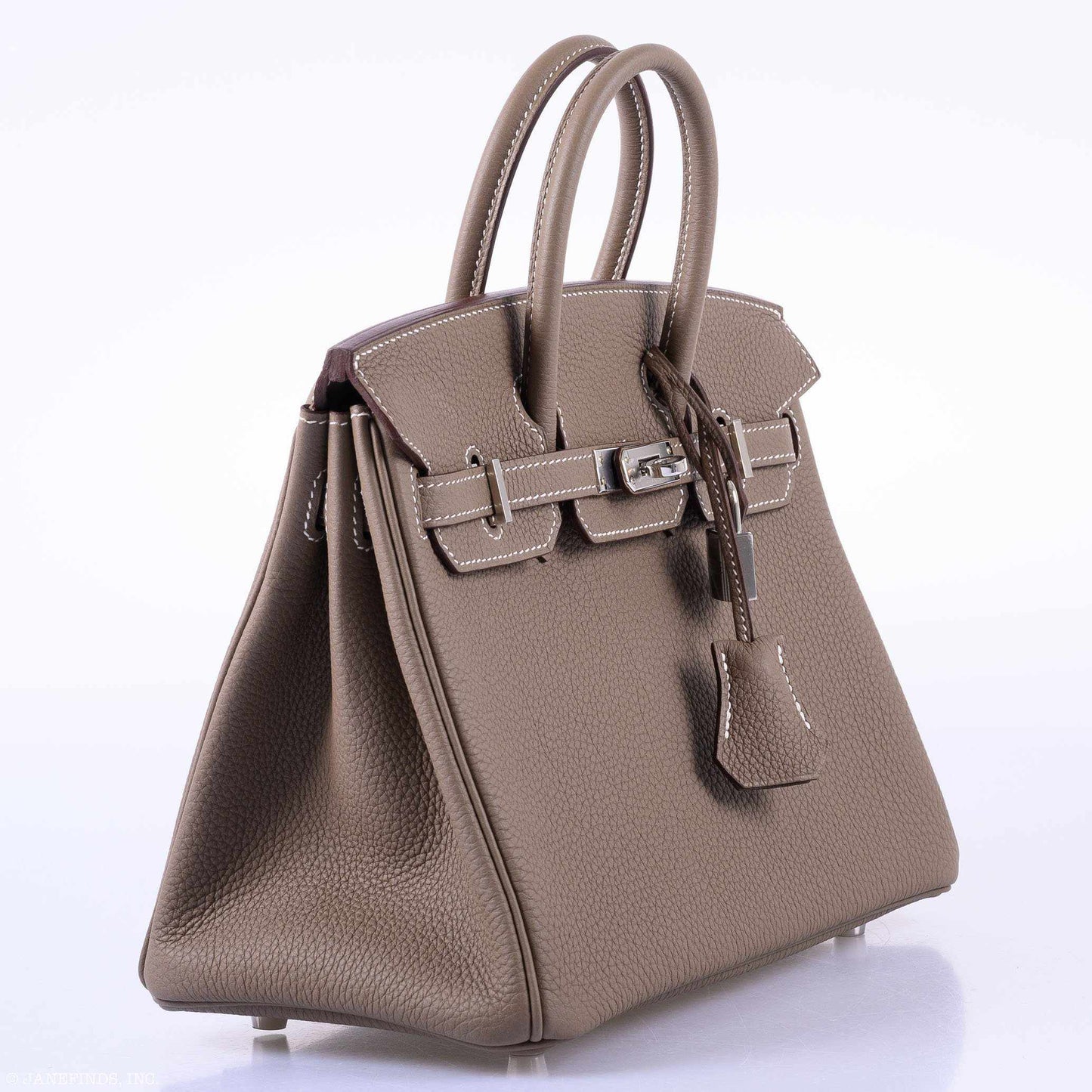 Hermes Birkin 25 Etoupe Togo Palladium Hardware - 2019, D