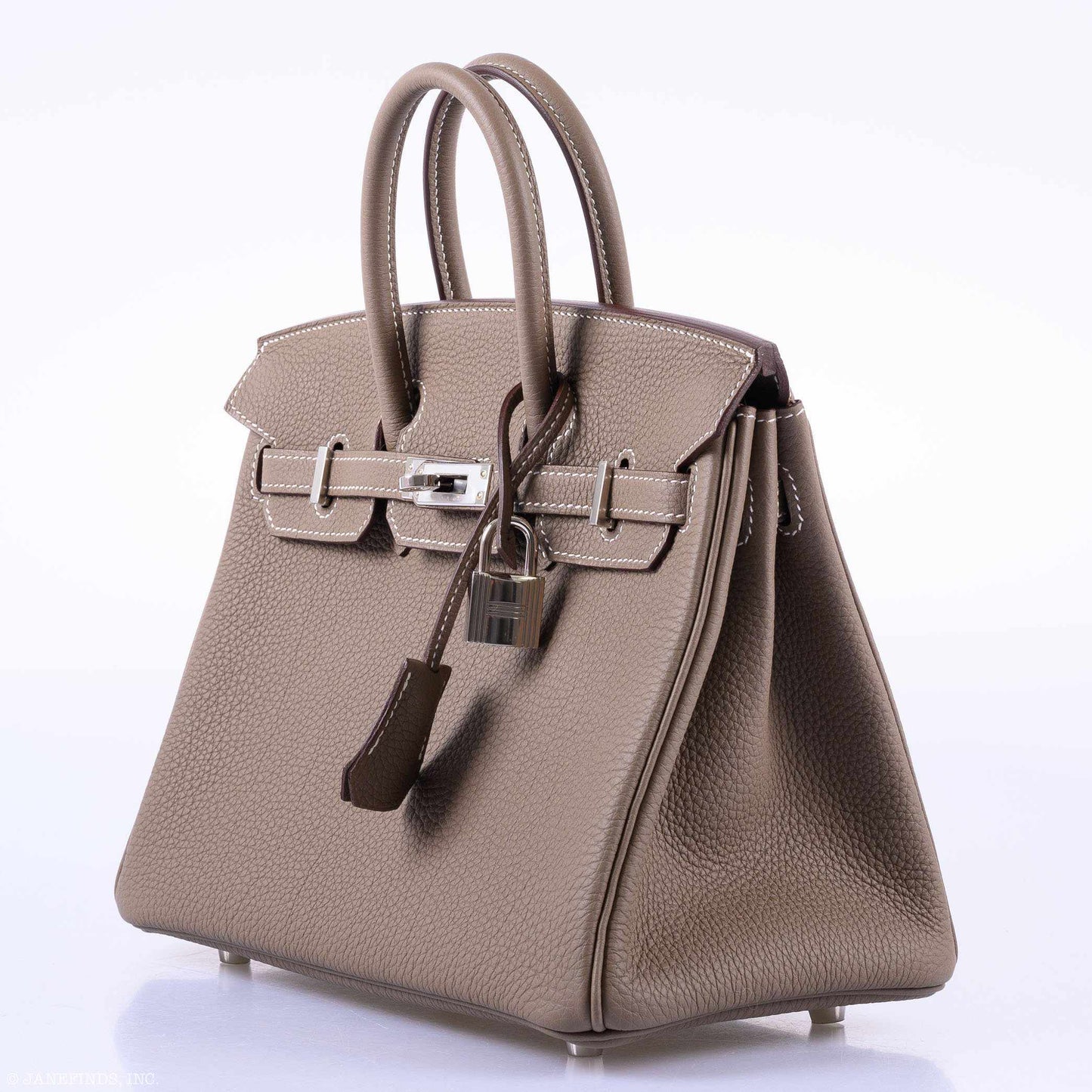 Hermes Birkin 25 Etoupe Togo Palladium Hardware - 2019, D