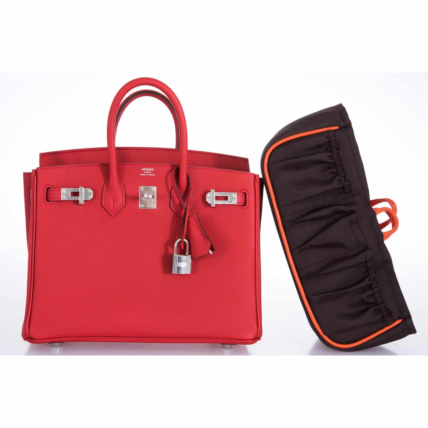 Hermes Birkin 25 Geranium Togo Palladium Hardware