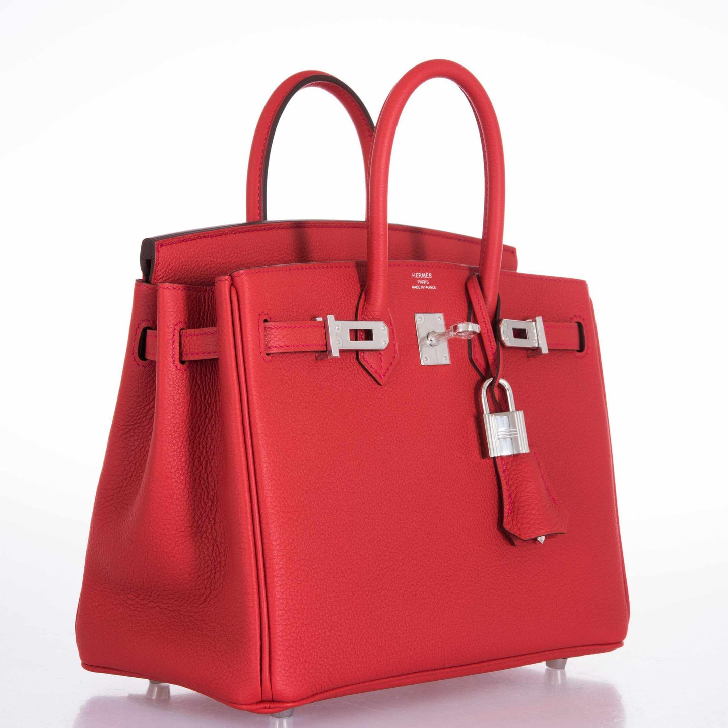 Hermes Birkin 25 Geranium Togo Palladium Hardware