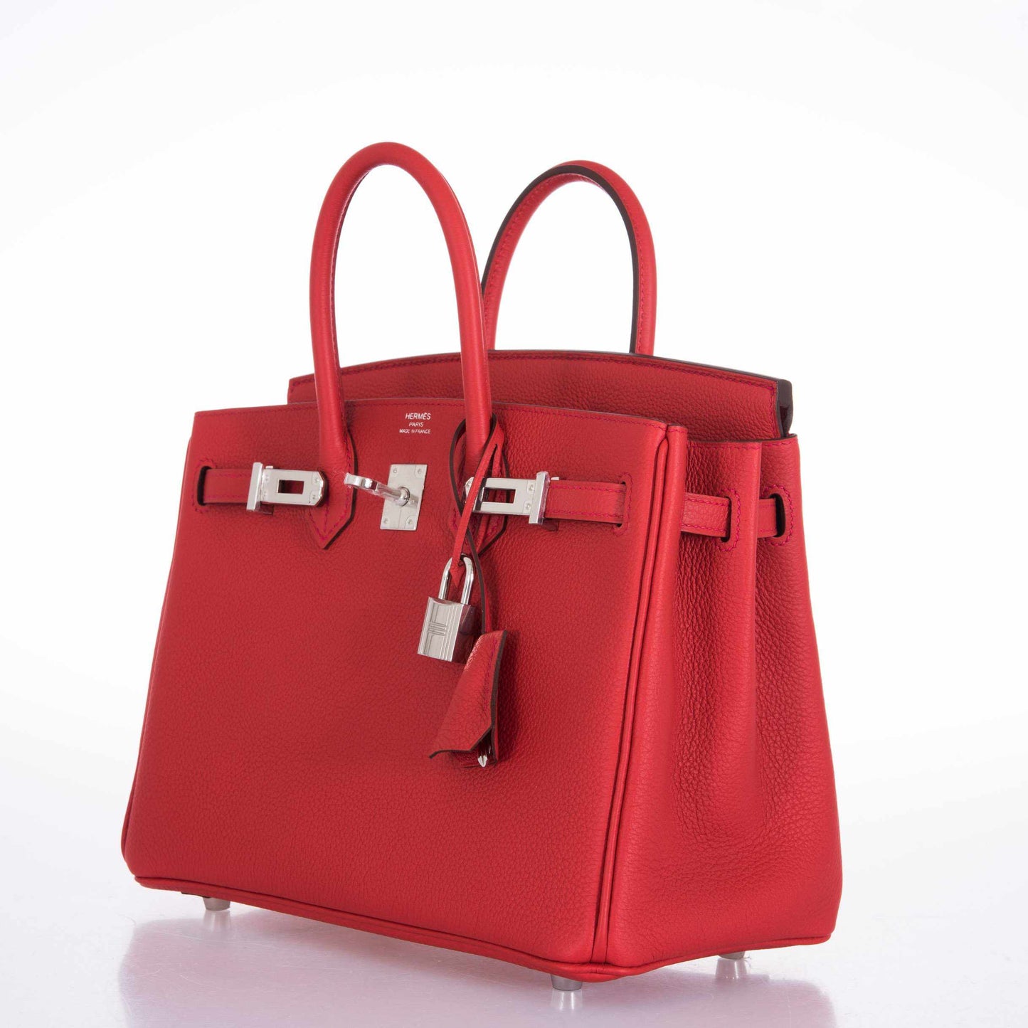 Hermes Birkin 25 Geranium Togo Palladium Hardware