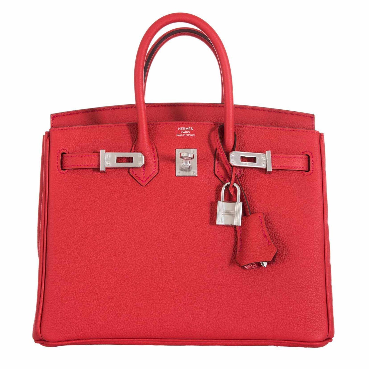 Hermes Birkin 25 Geranium Togo Palladium Hardware