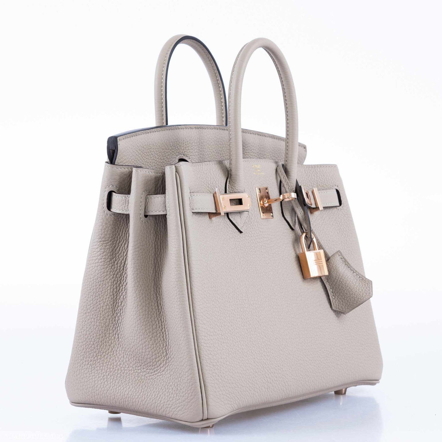 Hermes Birkin 25 Gris Asphalte Togo Rose Gold Hardware